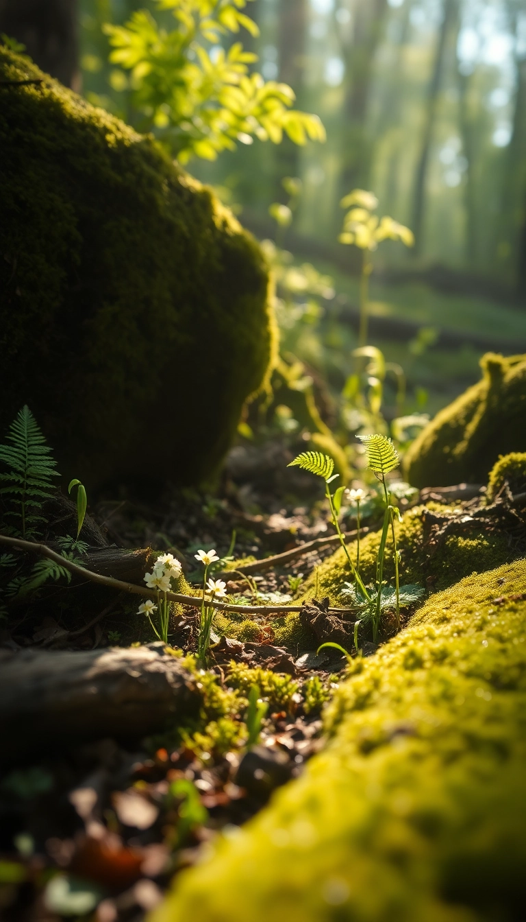 Best Cute AI Spring Forest Floor Phone Appealing Wallpaper